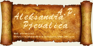 Aleksandra Pjevalica vizit kartica